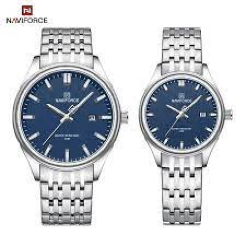 Naviforce 8039 Couple – Sliver Blue