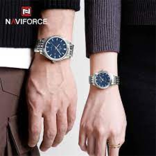 Naviforce 8039 Couple – Sliver Blue